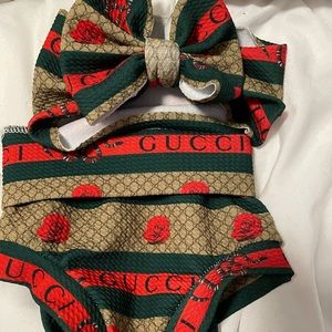 Baby bummies and matching bow , size 3/6 months